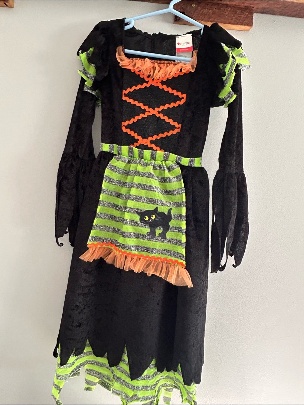 Disguise Black, Lime Green & Orange Halloween Witch Costume Dress